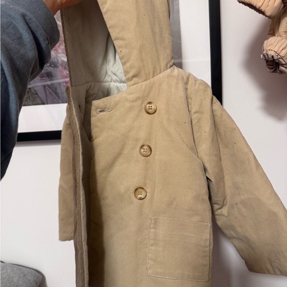 Bonpoint Beige Hooded Jacket